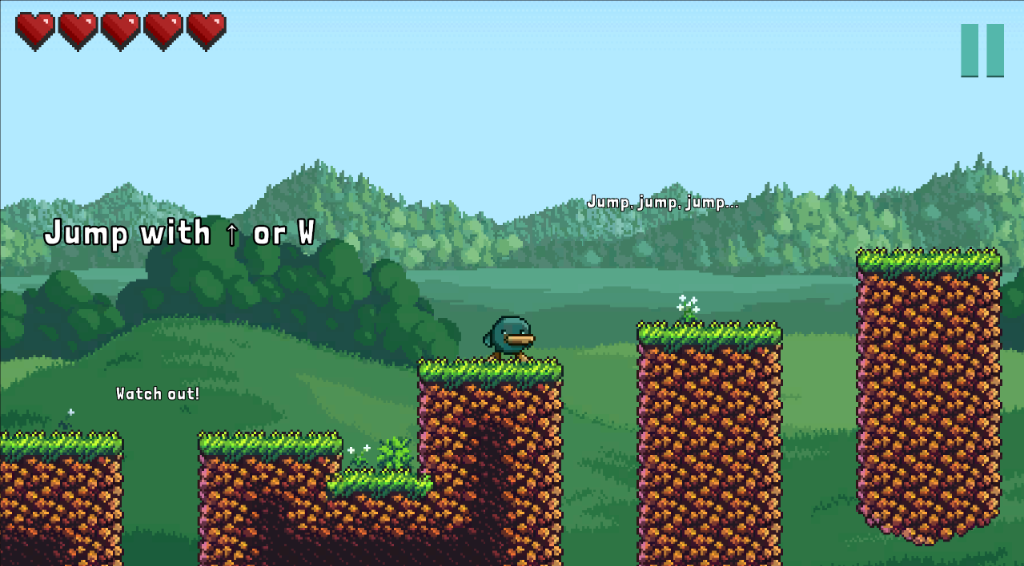 MyrinFall Screenshot - Jumping platforms